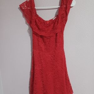 Charlotte Russe red lace dress